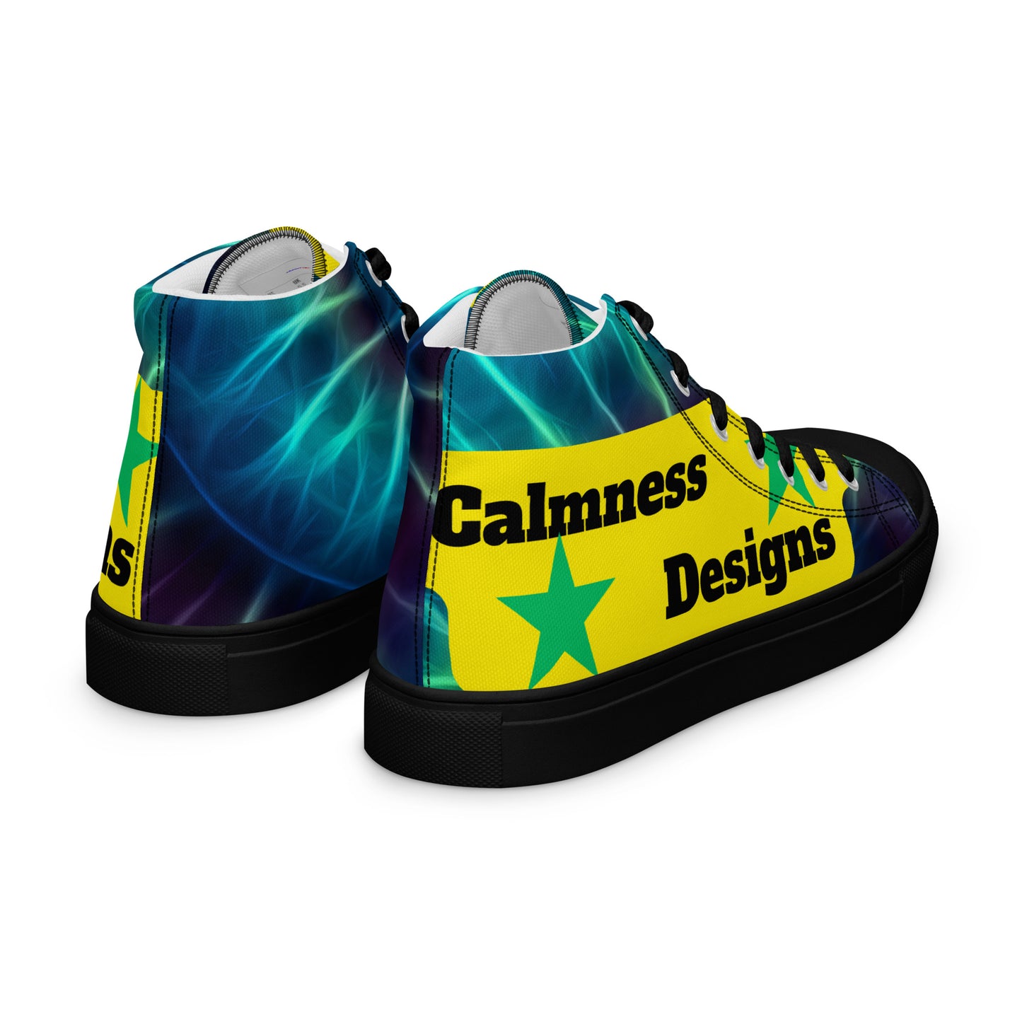 Spiral Fibonacci Pattern, Creative Designs, Calmness Designs, Men’s high top canvas shoes