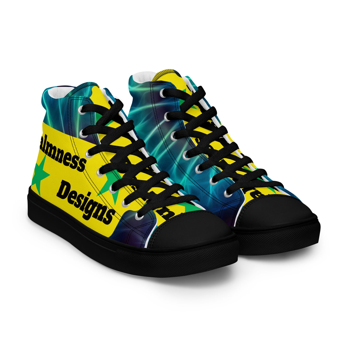 Spiral Fibonacci Pattern, Creative Designs, Calmness Designs, Men’s high top canvas shoes