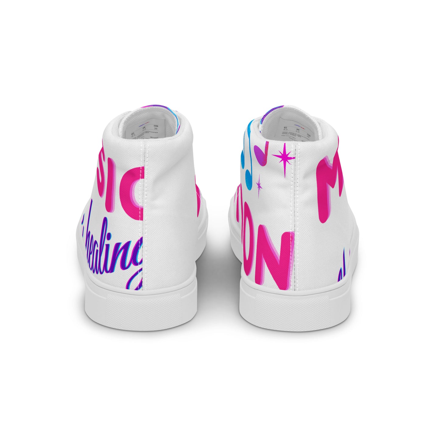 MUSIC Is the Healing of THE NATION, Calmness Designs, Creative Designs, Men’s high top canvas shoes