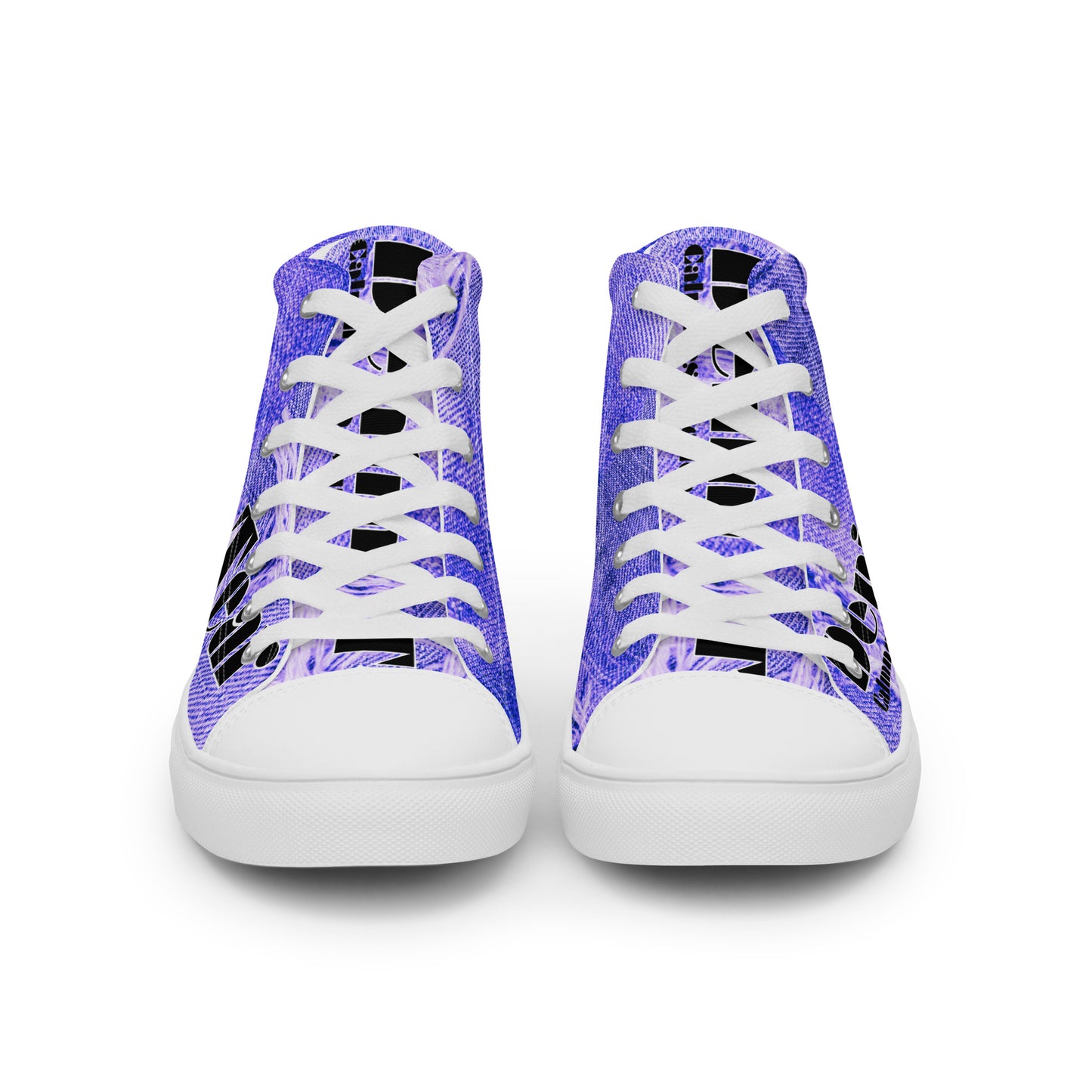 Denim Tear, Calmness Designs, Tear on Denim, Old Jeans, Men’s high top canvas shoes