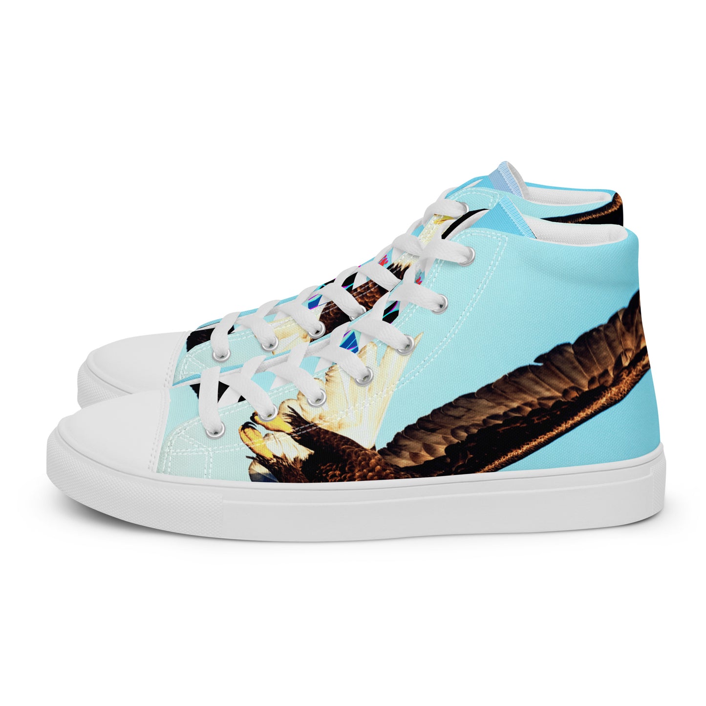 Calmness Designs, Bald Head, FLY-AWAY PLAYER 66 Men’s high top canvas shoes