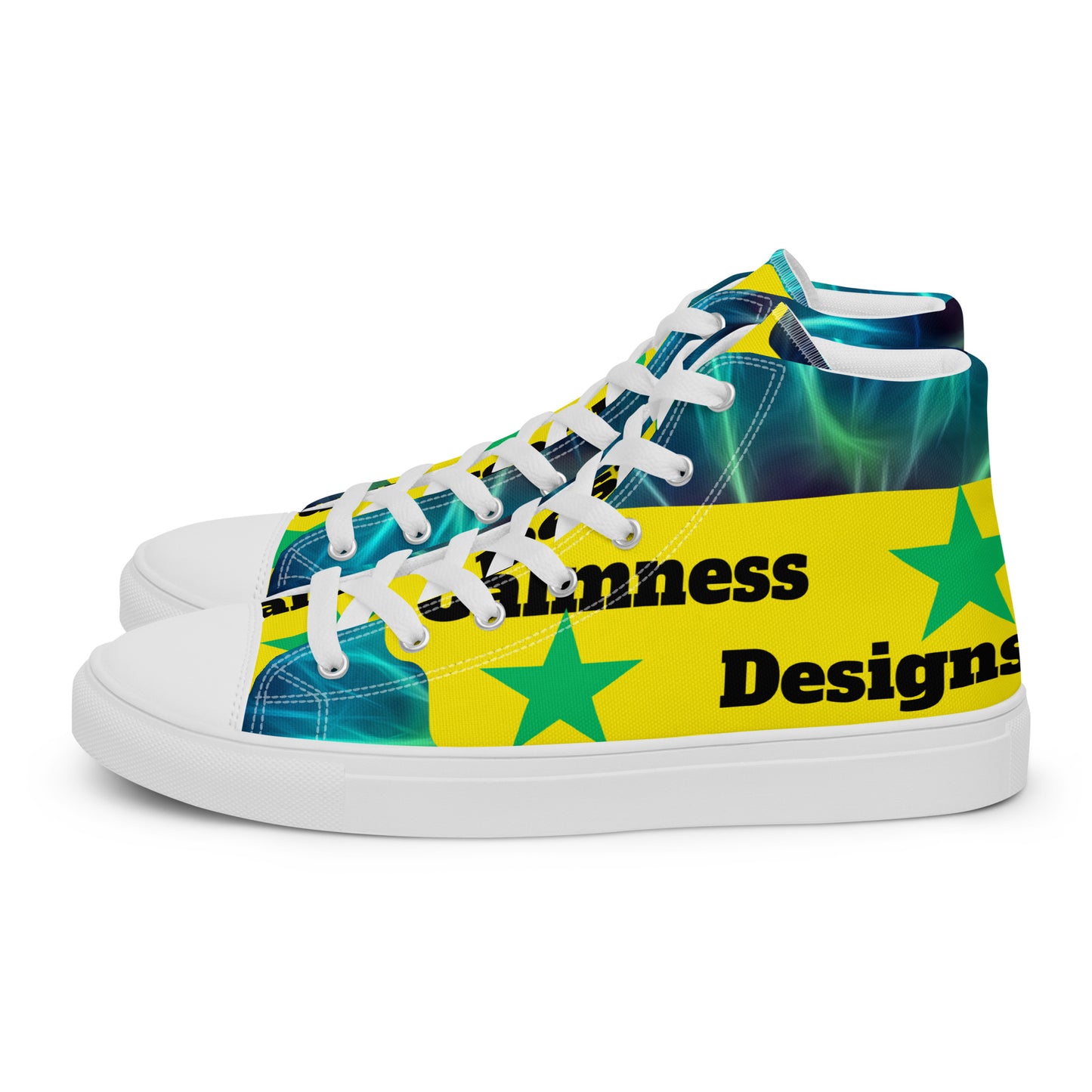 Spiral Fibonacci Pattern, Creative Designs, Calmness Designs, Men’s high top canvas shoes
