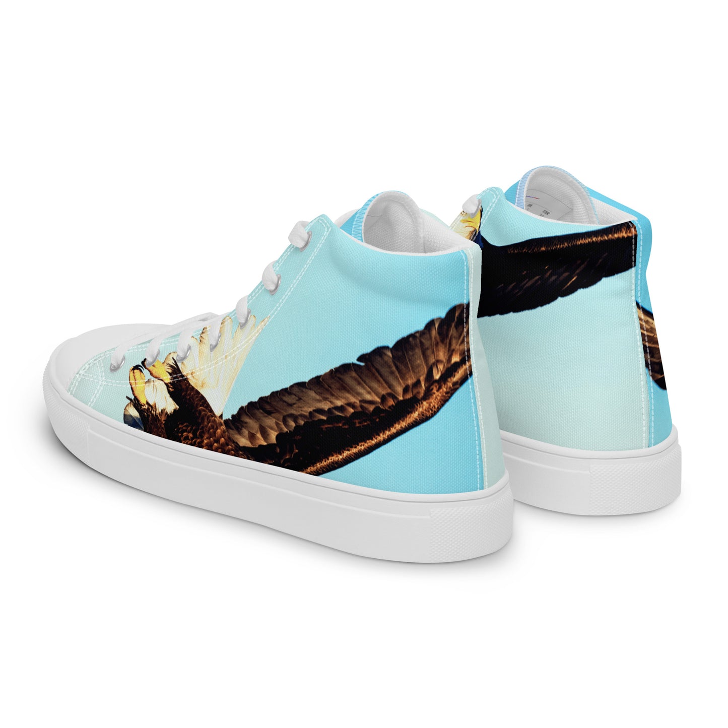 Calmness Designs, Bald Head, FLY-AWAY PLAYER 66 Men’s high top canvas shoes