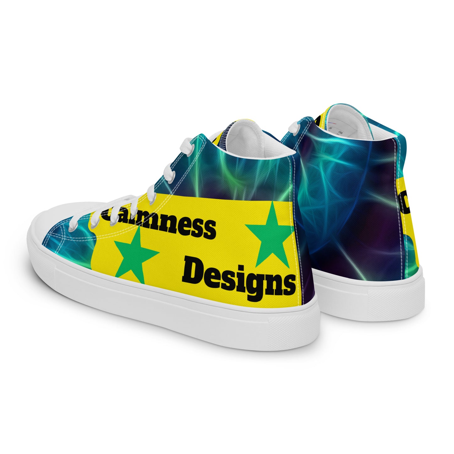 Spiral Fibonacci Pattern, Creative Designs, Calmness Designs, Men’s high top canvas shoes