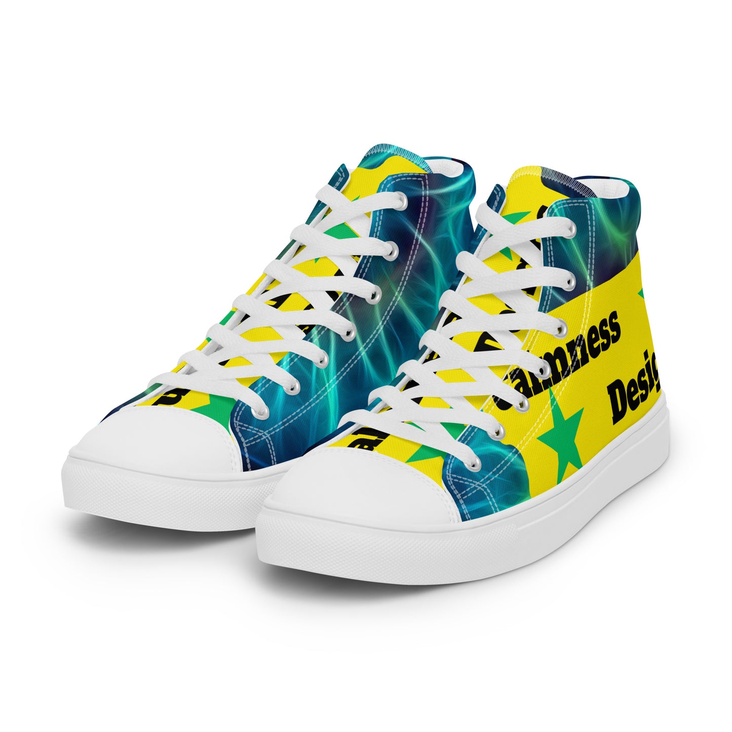 Spiral Fibonacci Pattern, Creative Designs, Calmness Designs, Men’s high top canvas shoes