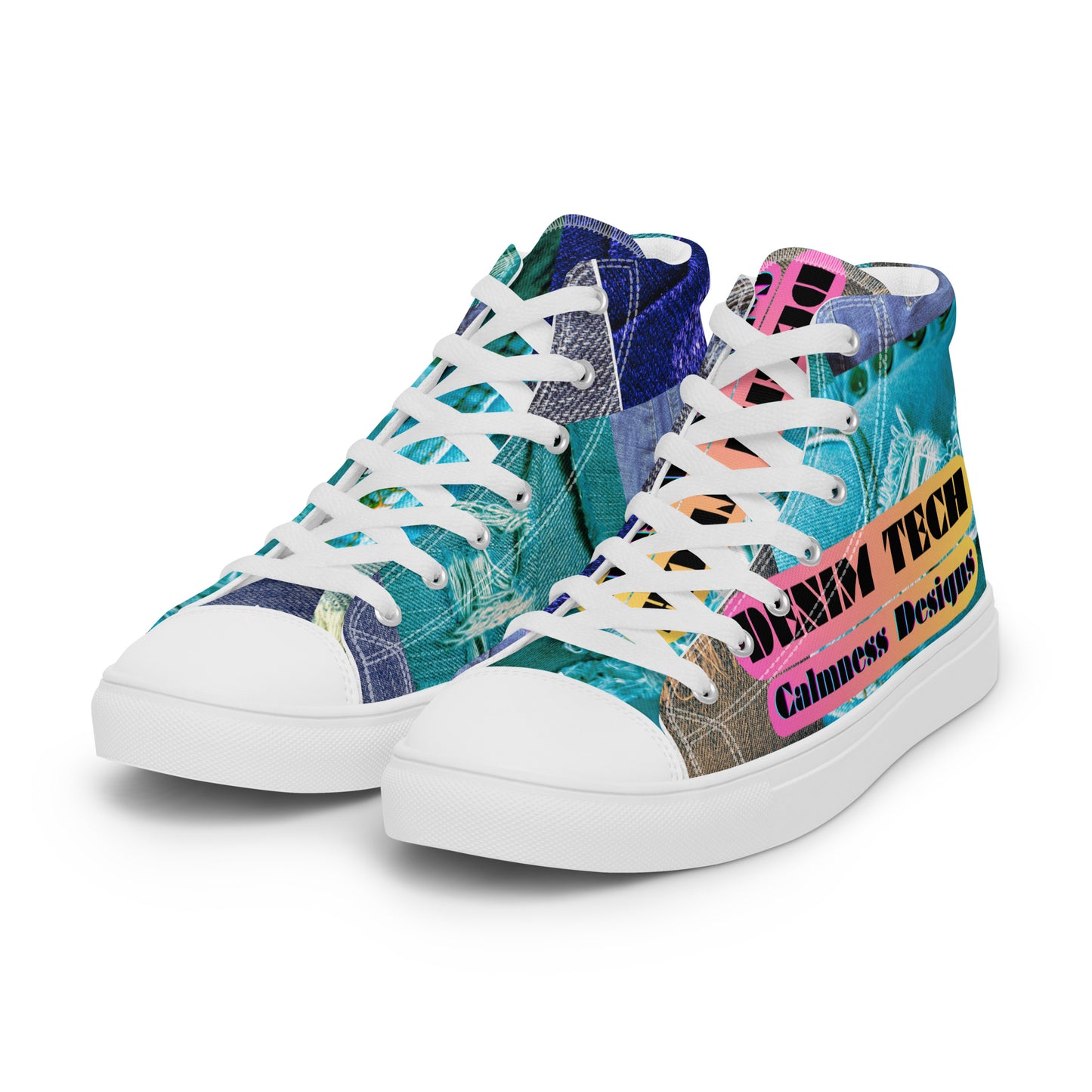 Denim Tech, Calmness Designs, Men’s high top canvas shoes