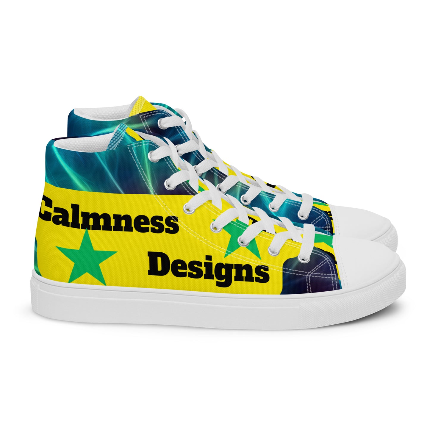 Spiral Fibonacci Pattern, Creative Designs, Calmness Designs, Men’s high top canvas shoes