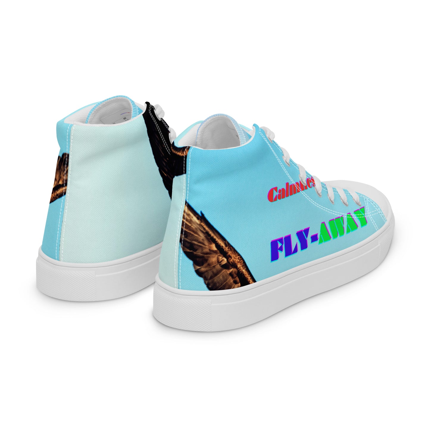 Calmness Designs, Bald Head, FLY-AWAY PLAYER 66 Men’s high top canvas shoes