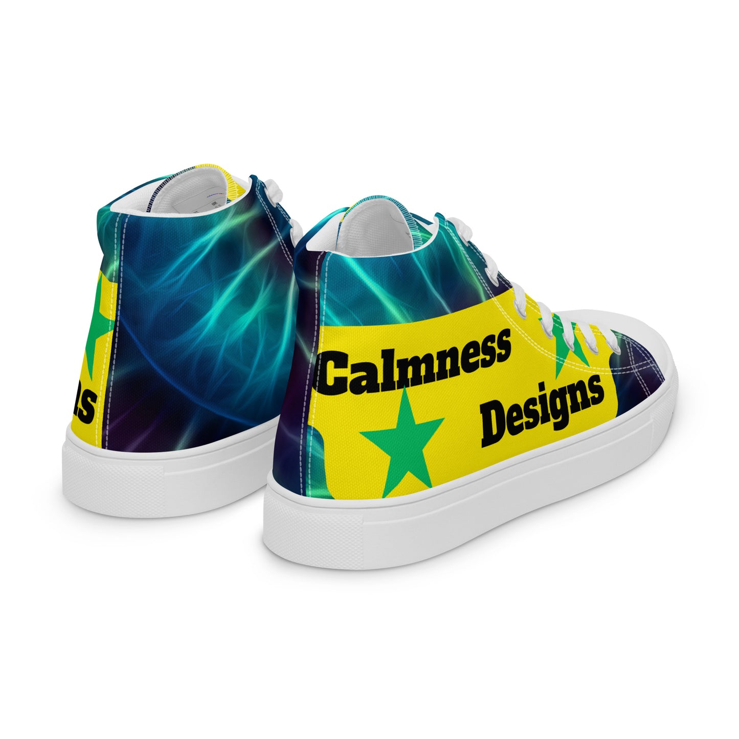 Spiral Fibonacci Pattern, Creative Designs, Calmness Designs, Men’s high top canvas shoes