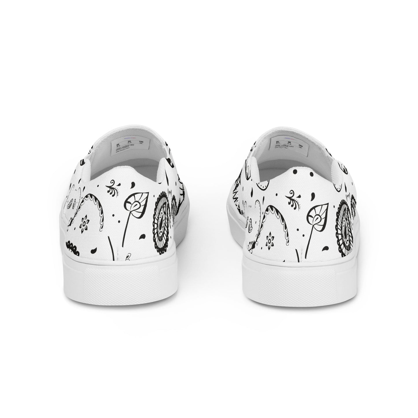 Paisley Pattern, Ornament Line, Men’s slip-on canvas shoes