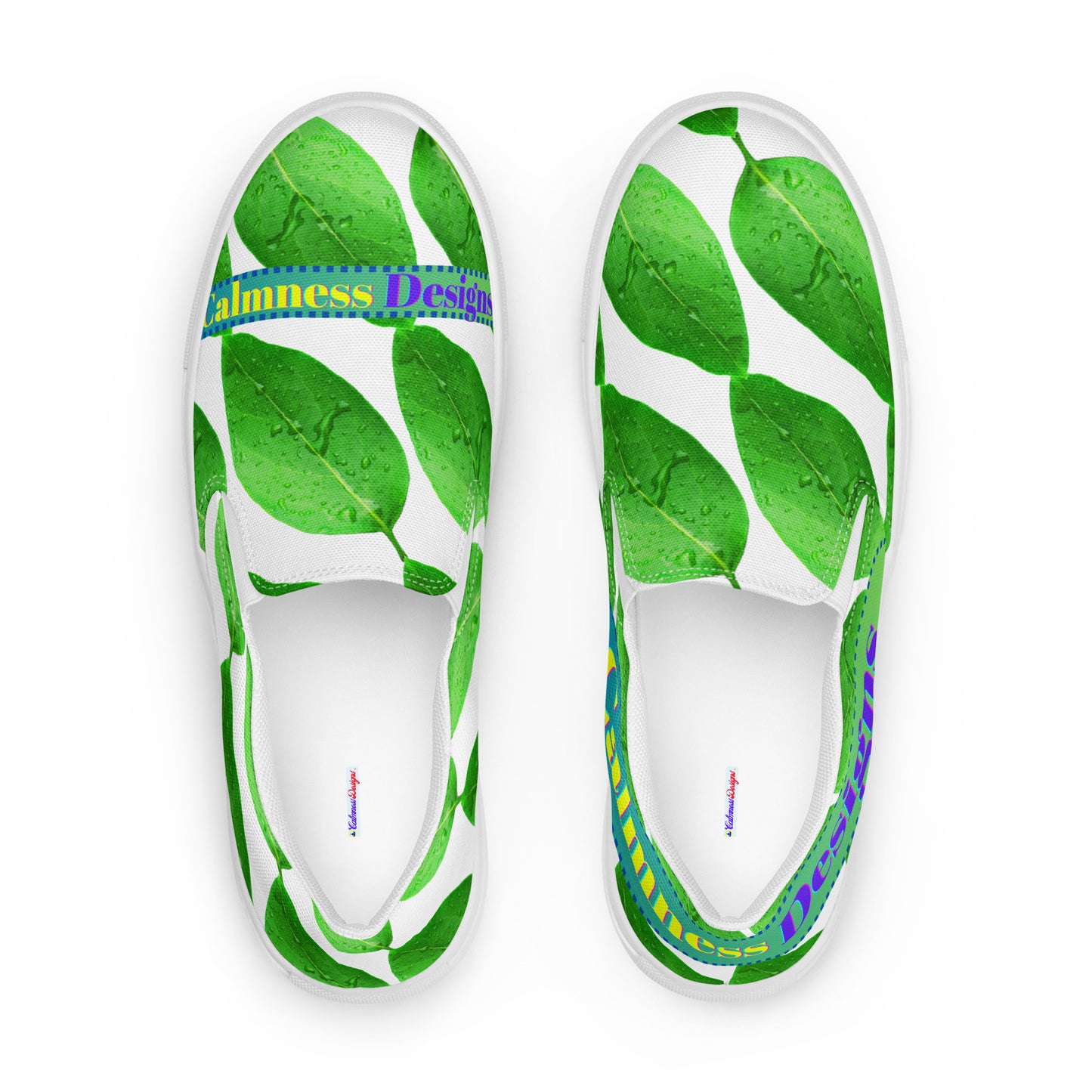 Wet Lemon Leah, Calmness Designs, Men’s slip-on canvas shoes