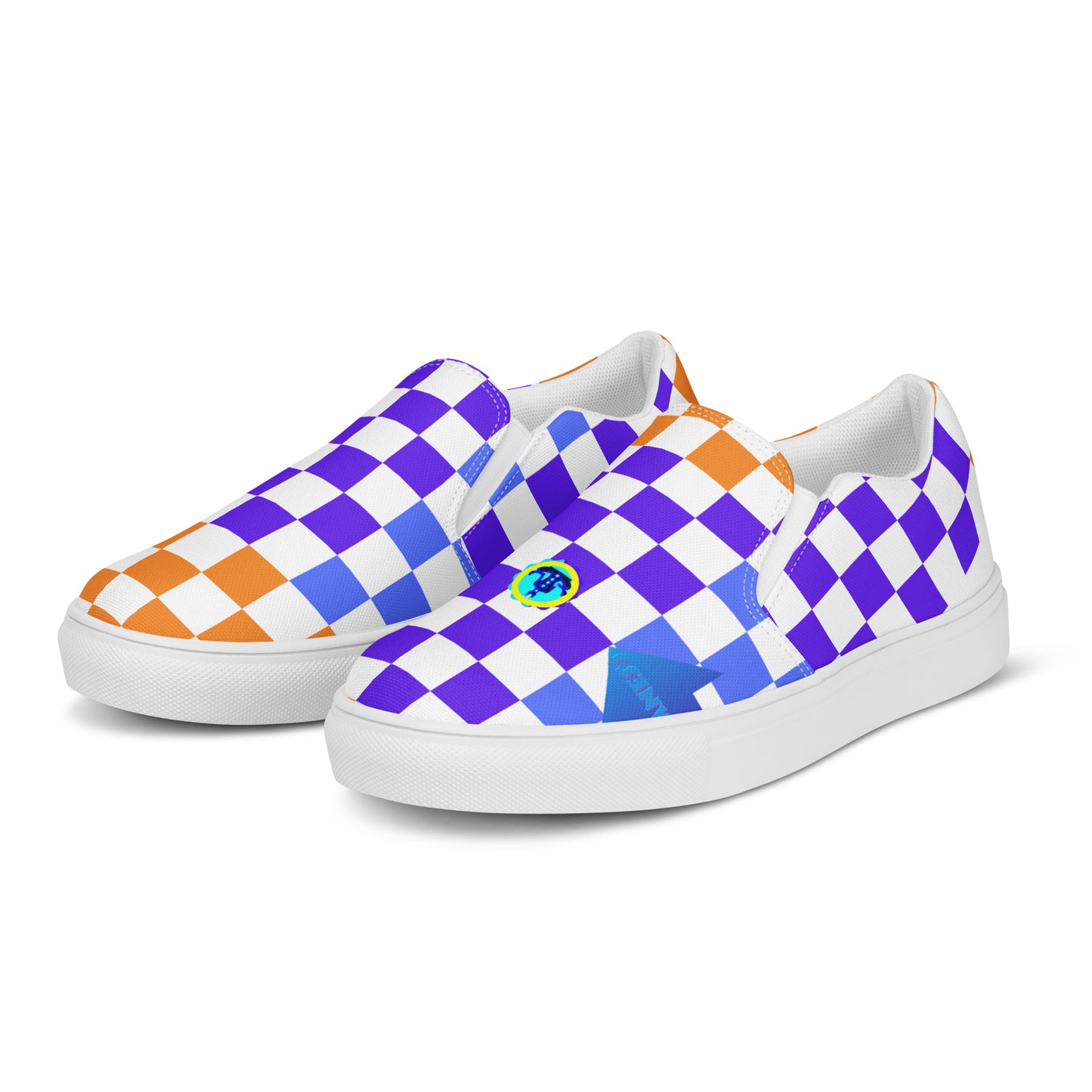 Checkerboard Styled, Calmnessdesign.COM, Men’s slip-on canvas shoes