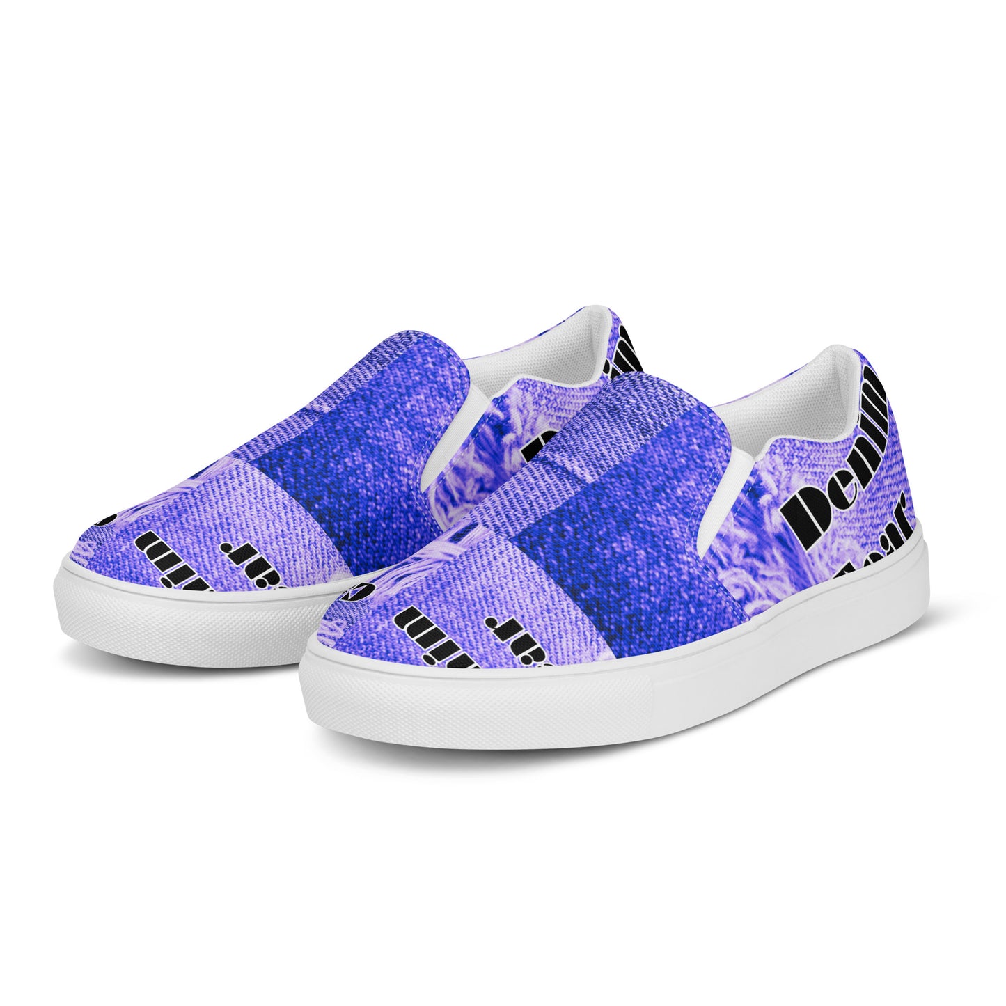 Denim Tear, Calmness Designs, Tear on Denim, Old Jeans, Men’s slip-on canvas shoes