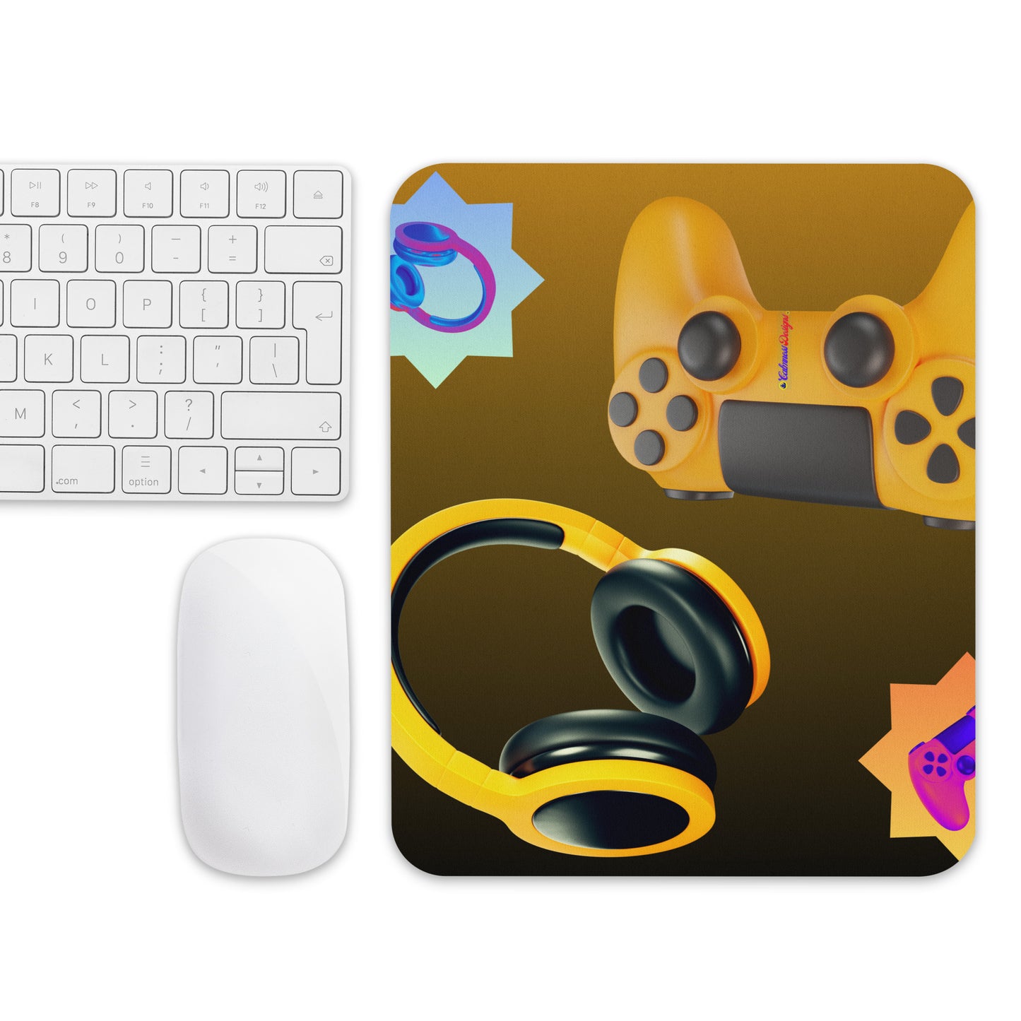 Gaming Controller, Gaming Headphone Gadget 3D Element, CALMNESS DESIGNS, Creative Designer's, Mouse pad