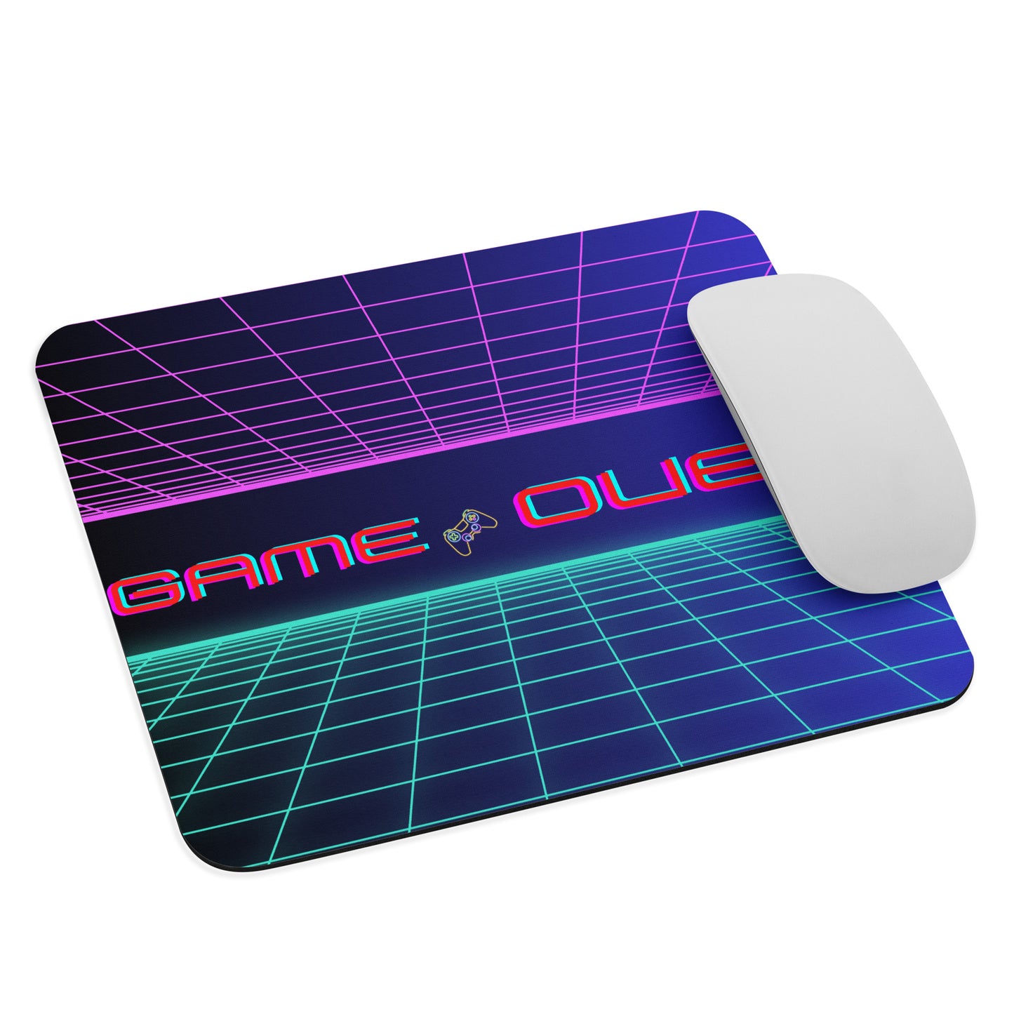 GAMER GRID, GAME OVER, GAME CONSOLE-NEON, CALMNESS DESIGNS, Creative Designer's, Mouse pad