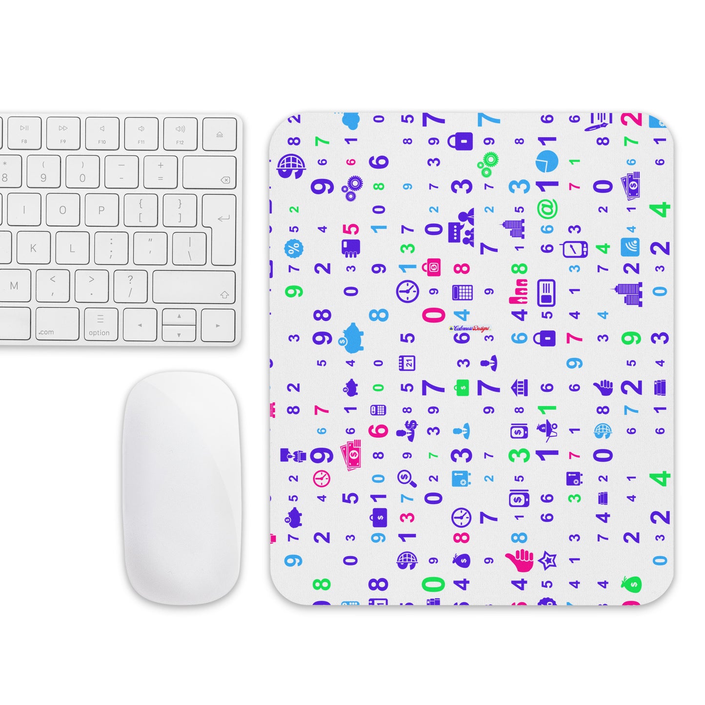 Information Technologies Theme Background, Numbers, CALMNESS DESIGNS, Creative Designer's, Mouse pad