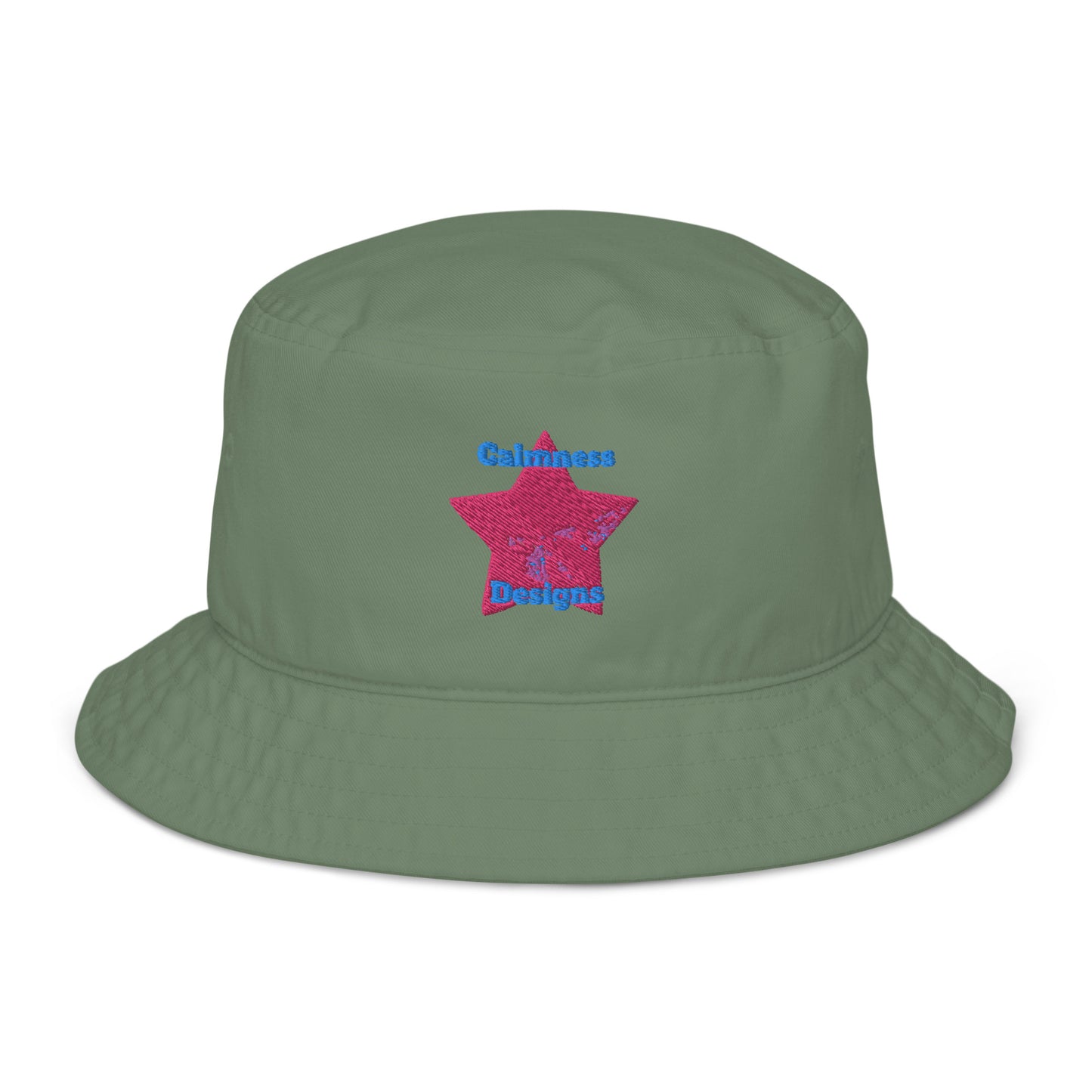 Pink Christmas Star, Calmness Designs, Organic bucket hat