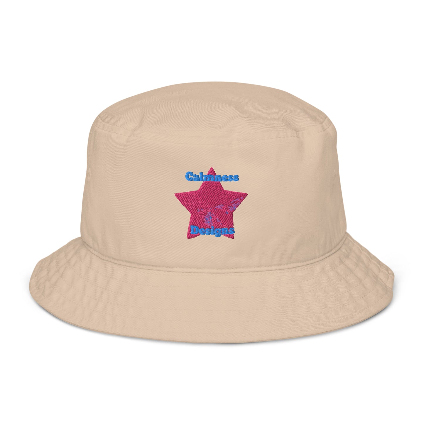 Pink Christmas Star, Calmness Designs, Organic bucket hat