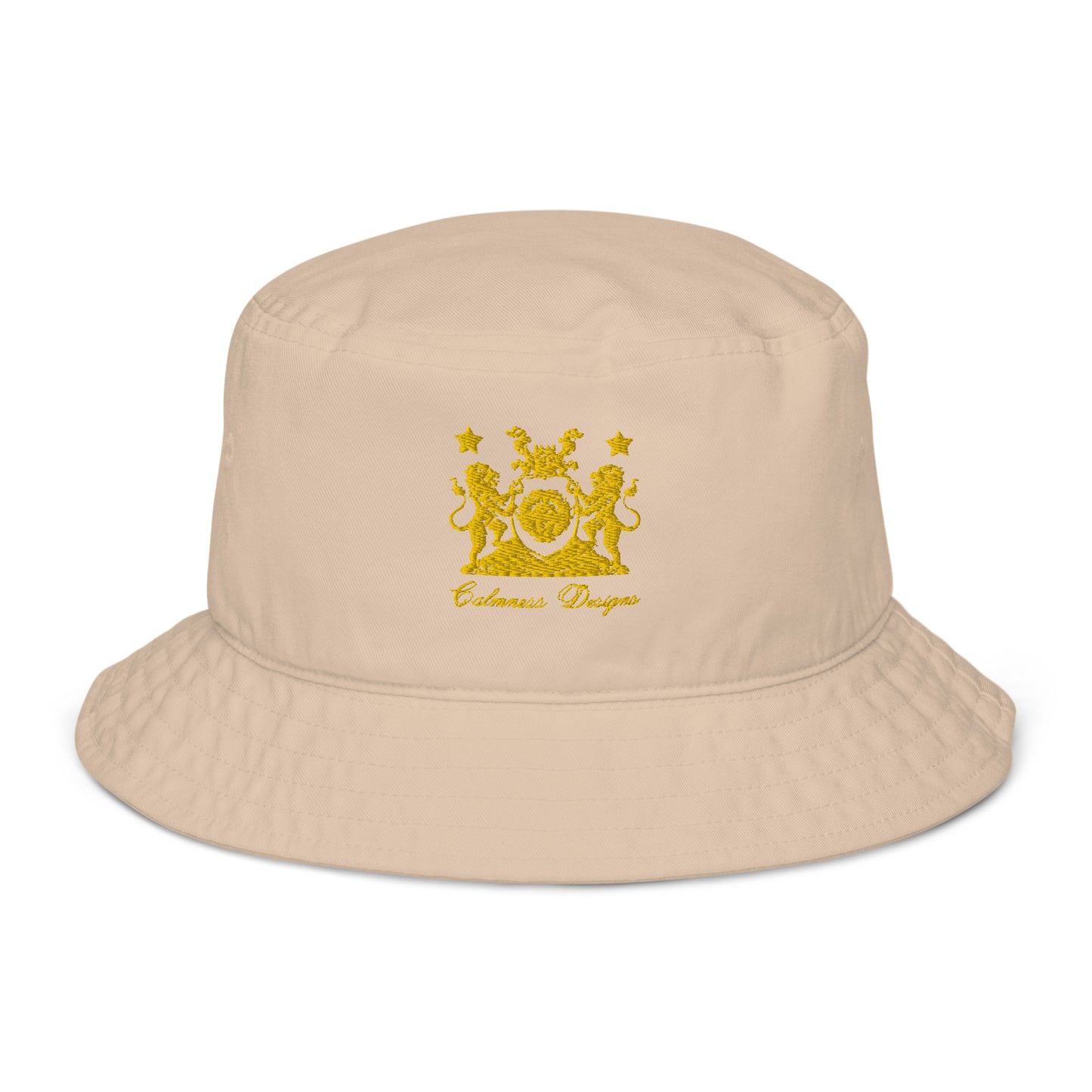 Coats of Arms, Lions Crest Shield, Stars, Calmness Designs, Organic bucket hat