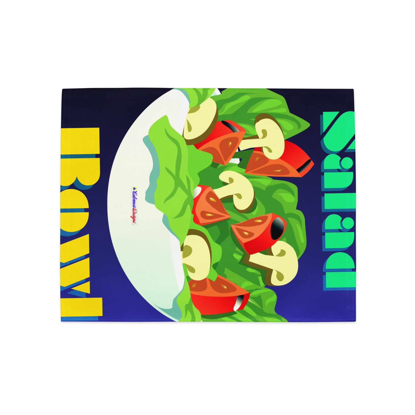 Illustration of Salad Bowl, Lettuce, Tomato's, Mushroom's, CALMNESS DESIGNS, Creative Designer's, Placemat Set