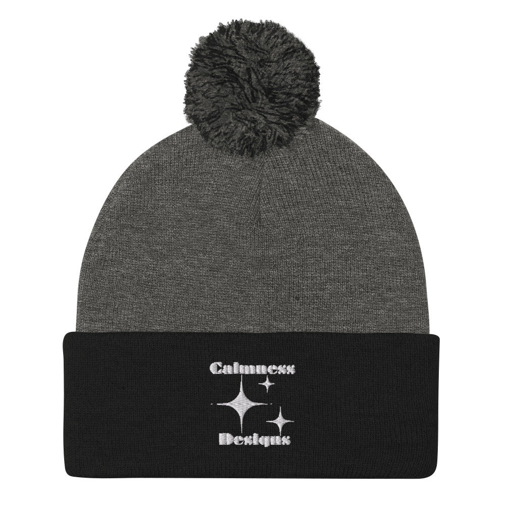 Stars Glyph Icon, Calmness Designs, Creative Calmness Designs, Pom-Pom Beanie