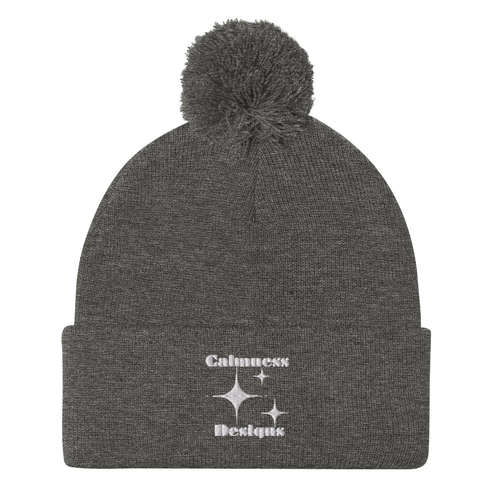 Stars Glyph Icon, Calmness Designs, Creative Calmness Designs, Pom-Pom Beanie