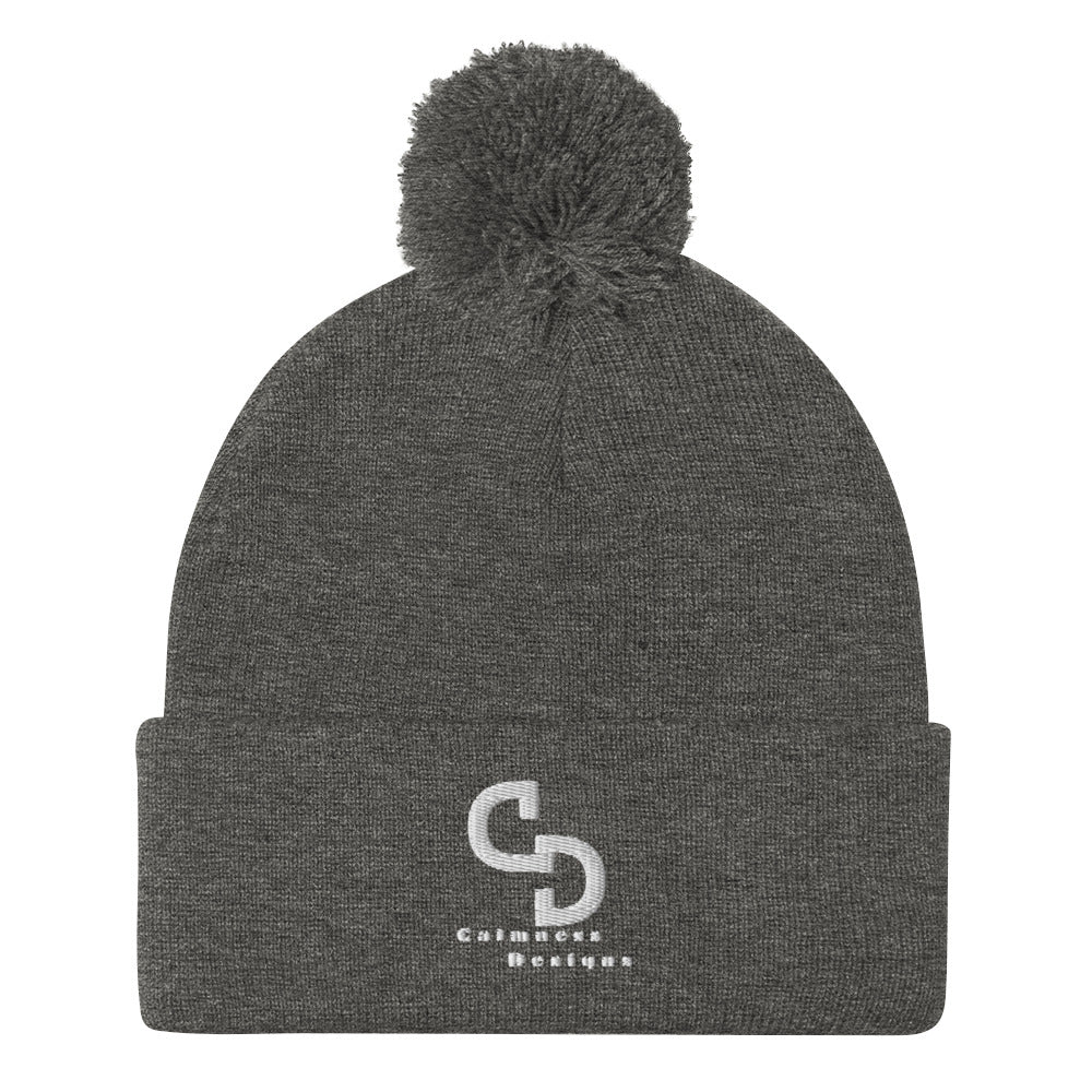 Calmness Designs, (C D) Logo, Creative Designs, Pom-Pom Beanie