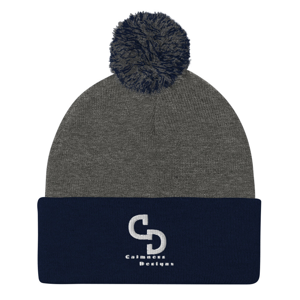 Calmness Designs, (C D) Logo, Creative Designs, Pom-Pom Beanie