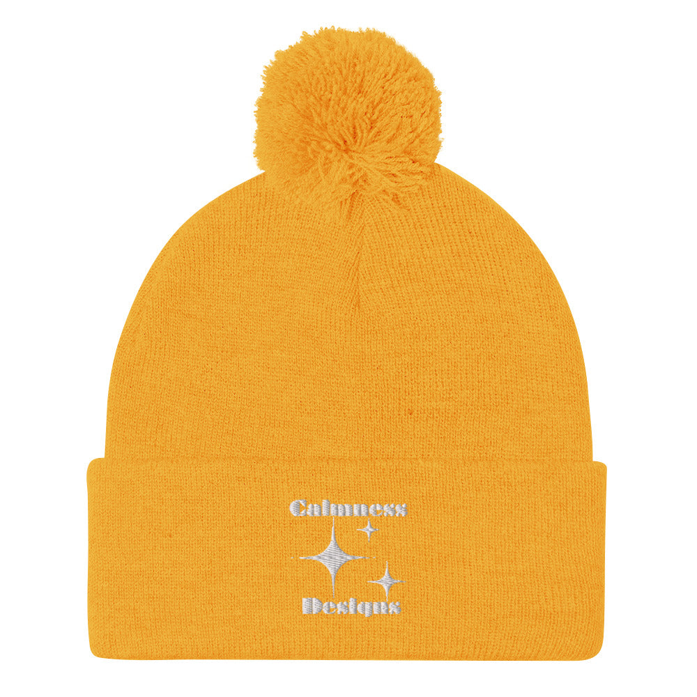 Stars Glyph Icon, Calmness Designs, Creative Calmness Designs, Pom-Pom Beanie
