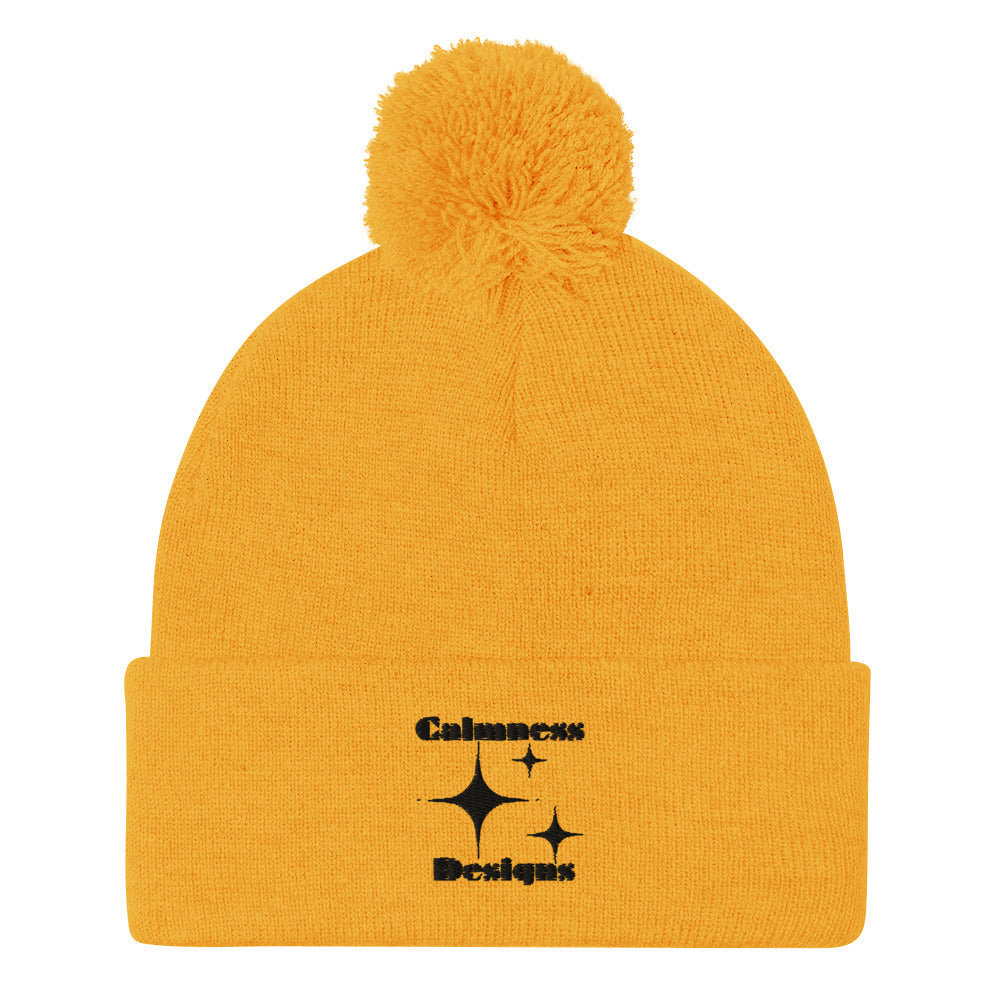 Stars Glyph Icon, Calmness Designs, Creative Calmness Designs, Pom-Pom Beanie