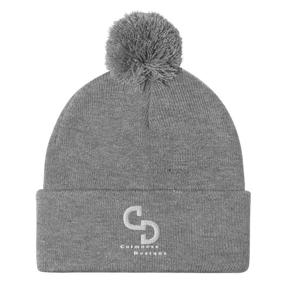 Calmness Designs, (C D) Logo, Creative Designs, Pom-Pom Beanie