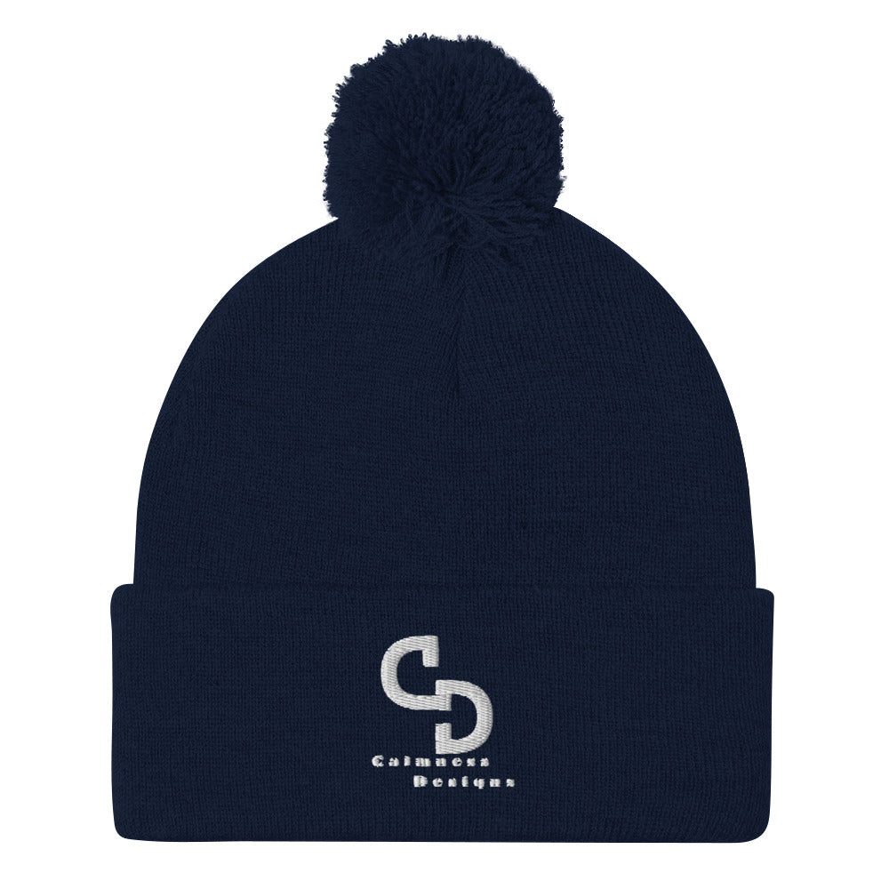 Calmness Designs, (C D) Logo, Creative Designs, Pom-Pom Beanie