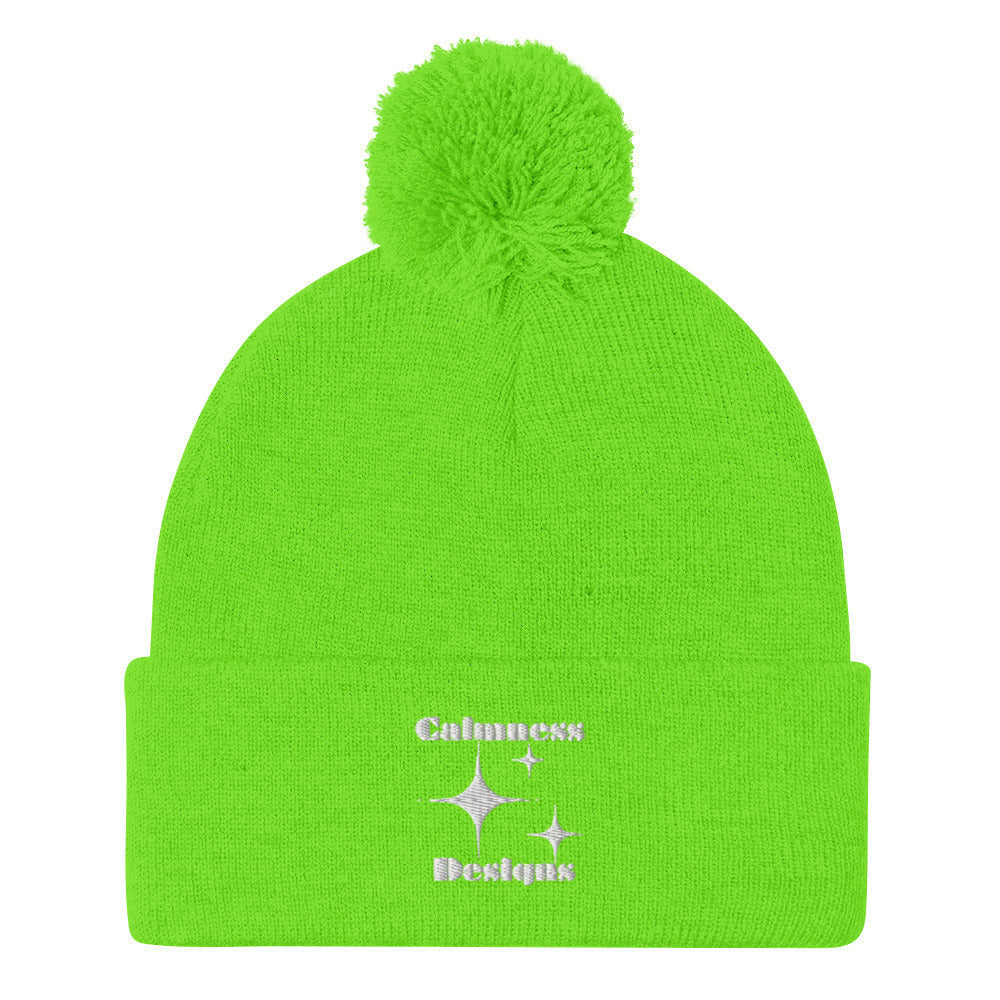 Stars Glyph Icon, Calmness Designs, Creative Calmness Designs, Pom-Pom Beanie