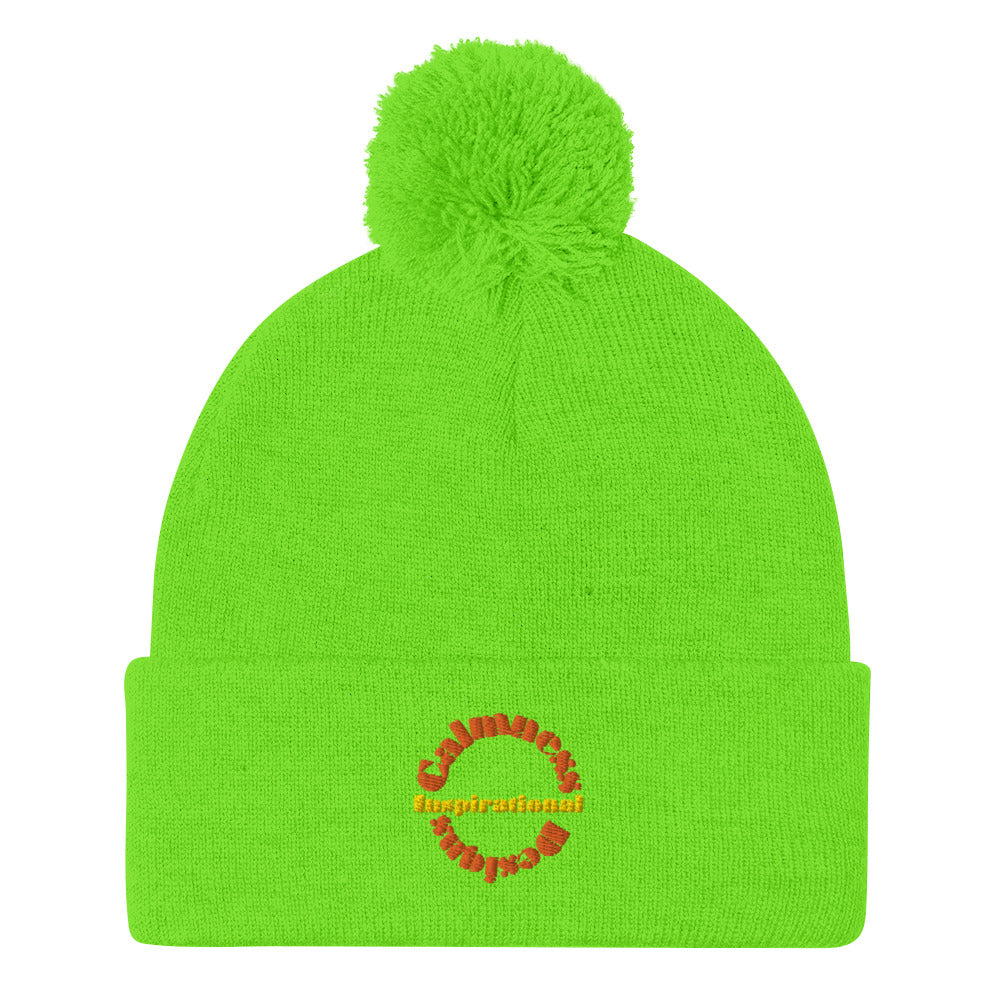 Inspirational, Calmness Designs, Creative Designs, Pom-Pom Beanie