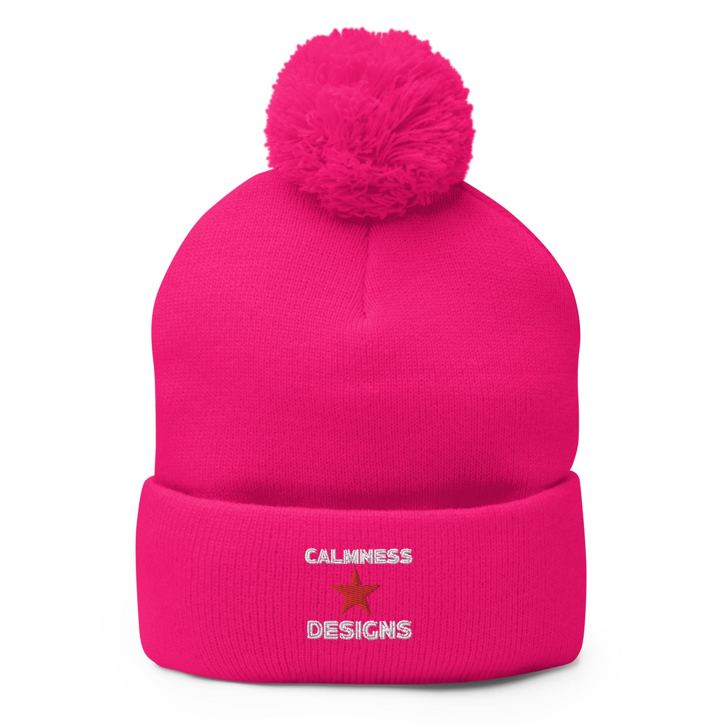 Calmness Designs, Star, Calmness Designs, Pom-Pom Beanie