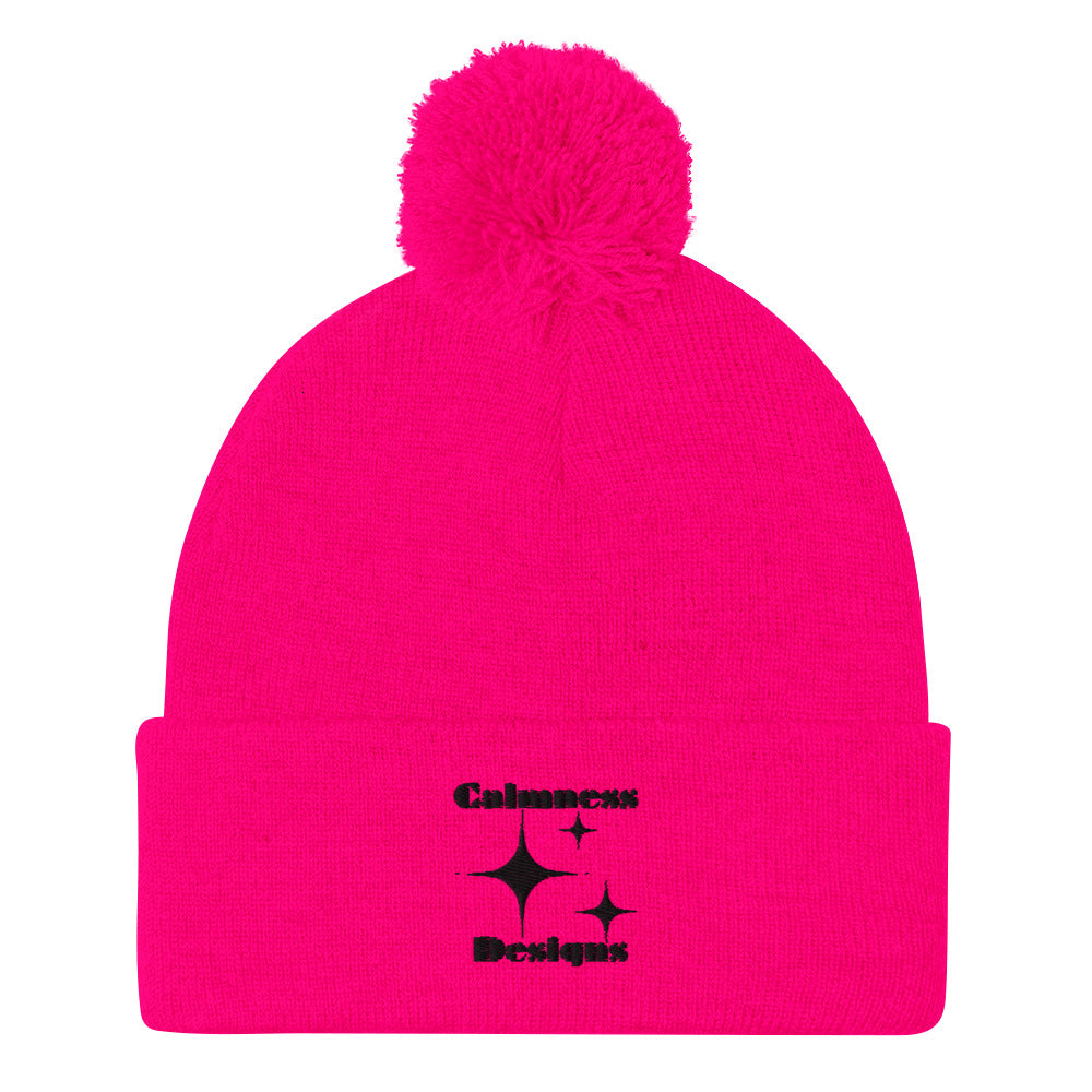 Stars Glyph Icon, Calmness Designs, Creative Calmness Designs, Pom-Pom Beanie