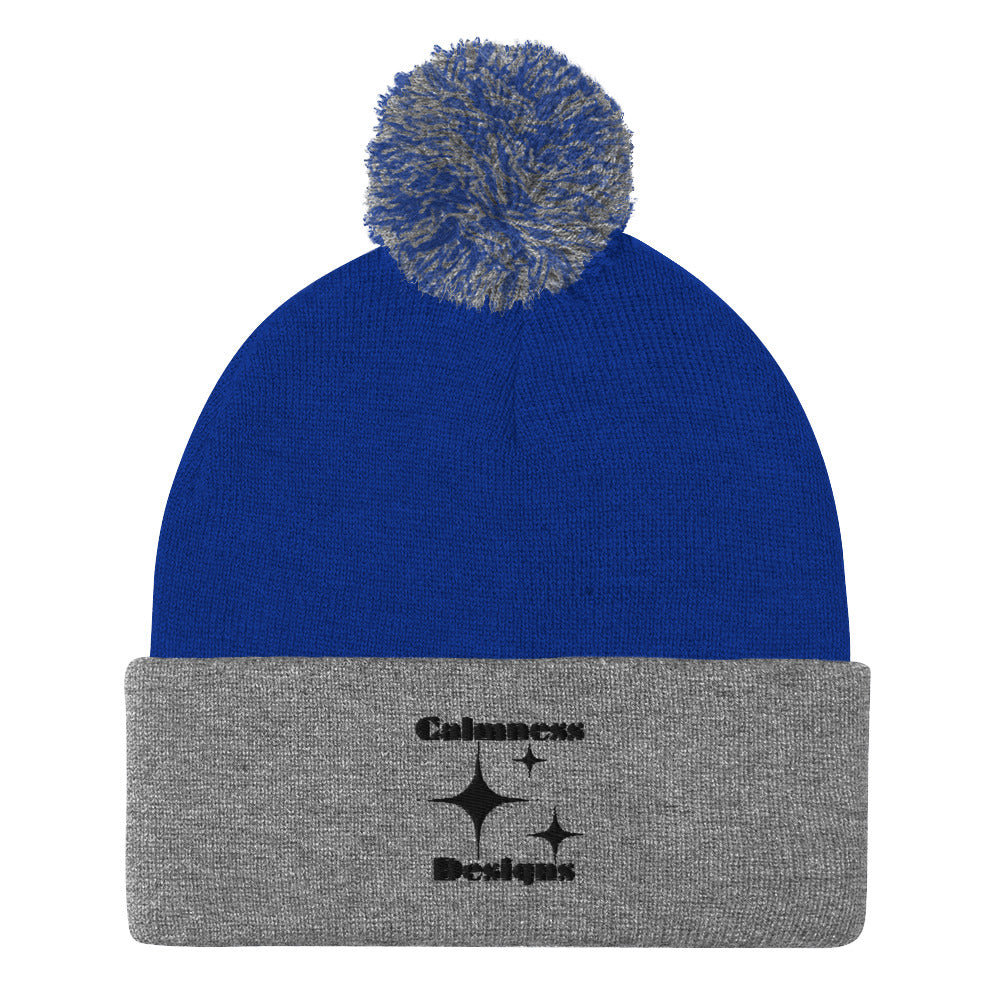 Stars Glyph Icon, Calmness Designs, Creative Calmness Designs, Pom-Pom Beanie