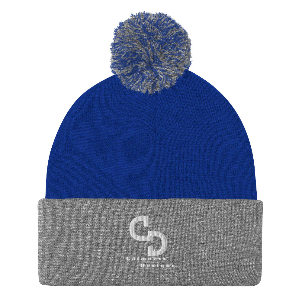Calmness Designs, (C D) Logo, Creative Designs, Pom-Pom Beanie