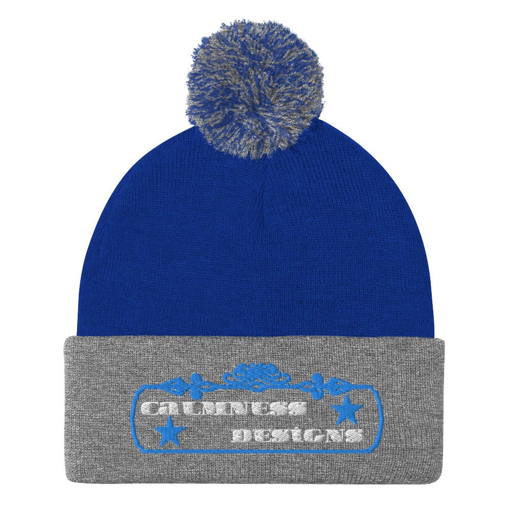 Vintage Rectangular Frame, CALMNESS DESIGNS, Creative Designer's, Pom-Pom Beanie