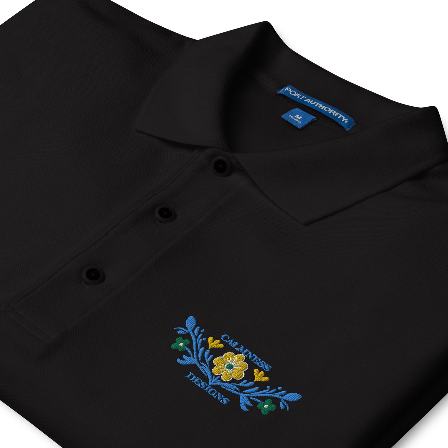 Flower Decoration Mexican Style, CALMNESS DESIGNS, Creative Designer's, Men's Premium Polo