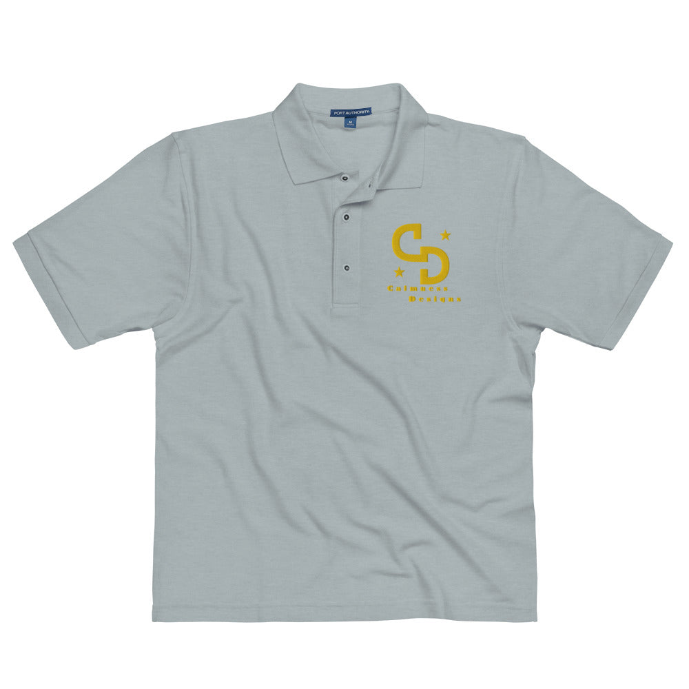 LOGO-Calmness Designs, Stars (C D) Creative Designs, Men's Premium Polo
