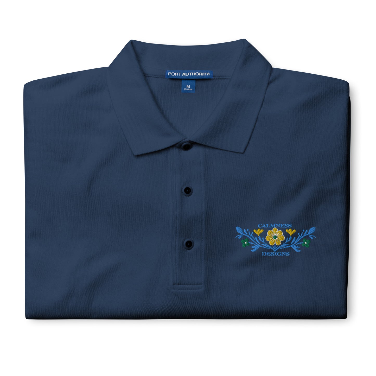 Flower Decoration Mexican Style, CALMNESS DESIGNS, Creative Designer's, Men's Premium Polo