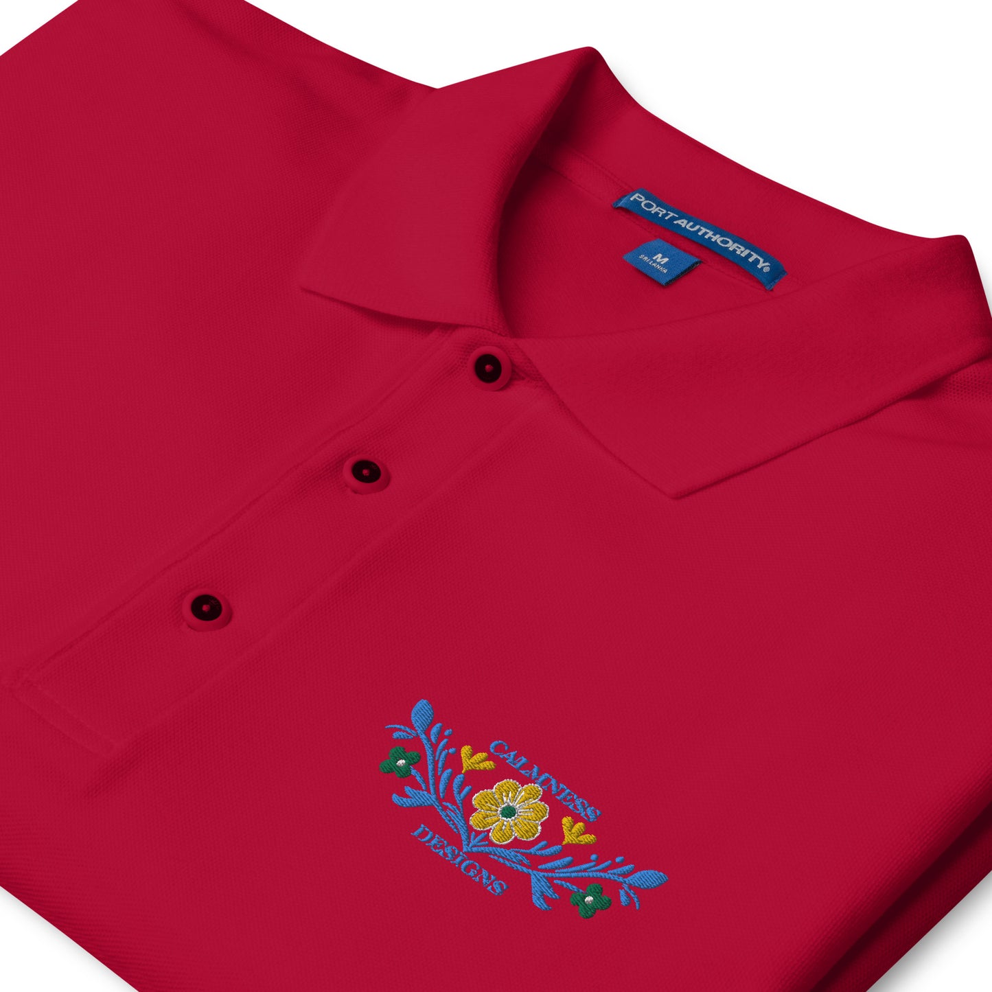 Flower Decoration Mexican Style, CALMNESS DESIGNS, Creative Designer's, Men's Premium Polo