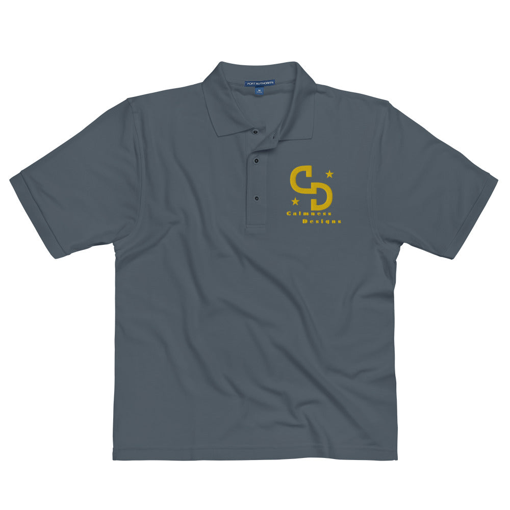 LOGO-Calmness Designs, Stars (C D) Creative Designs, Men's Premium Polo