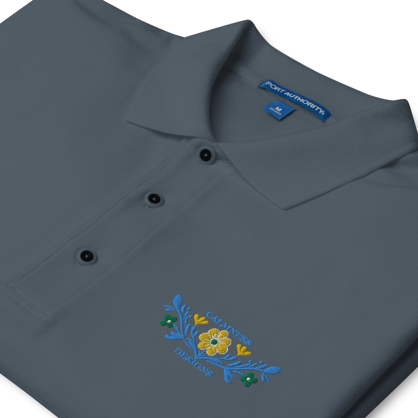 Flower Decoration Mexican Style, CALMNESS DESIGNS, Creative Designer's, Men's Premium Polo