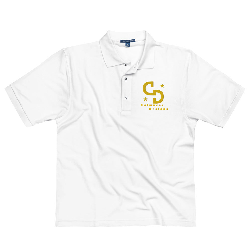 LOGO-Calmness Designs, Stars (C D) Creative Designs, Men's Premium Polo