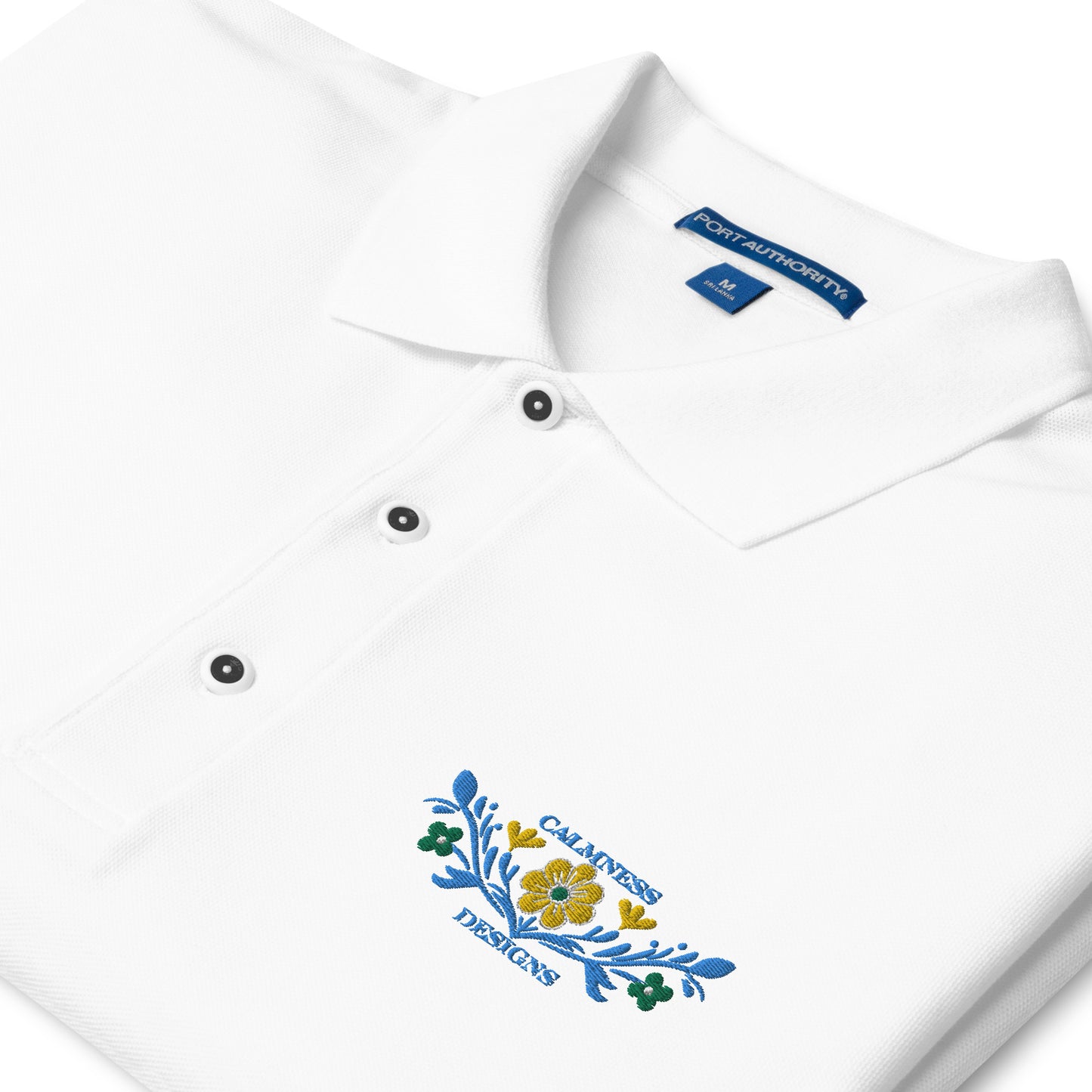 Flower Decoration Mexican Style, CALMNESS DESIGNS, Creative Designer's, Men's Premium Polo