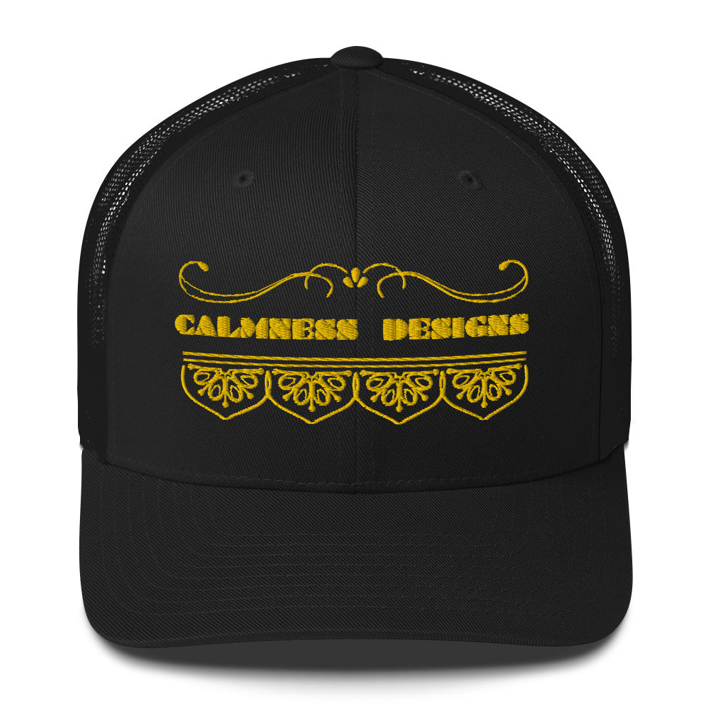 Bidri Decorative Elements Border GOLD, CALMNESS DESIGNS, Creative Designer's, Trucker Cap