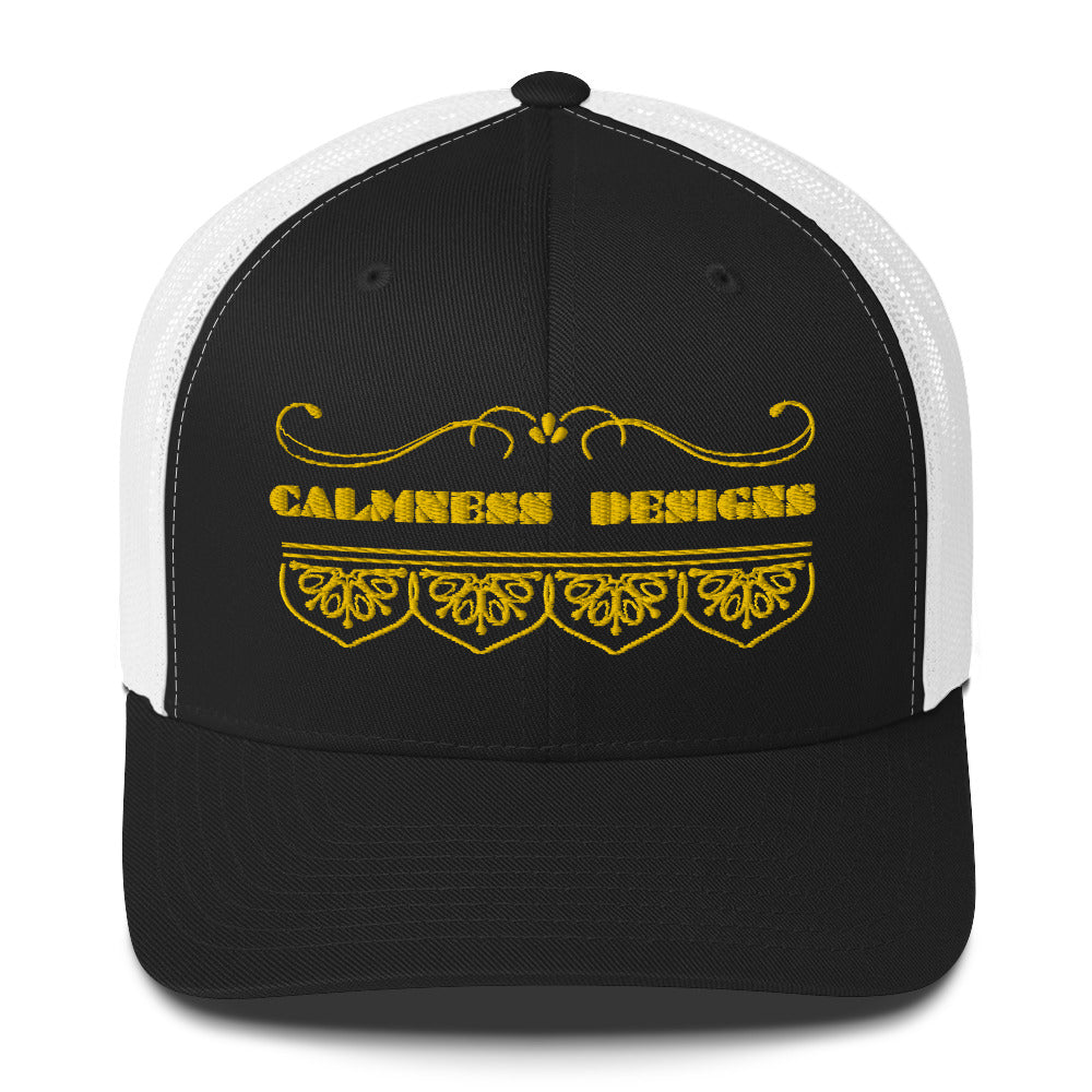 Bidri Decorative Elements Border GOLD, CALMNESS DESIGNS, Creative Designer's, Trucker Cap