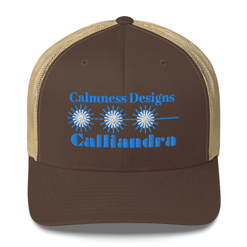 Elegant Geometric Calliandra, CALMNESS DESIGNS, Creative Designer's, Trucker Cap